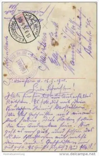 Kinder in Tracht - Blumen - Brunnen - Feldpost