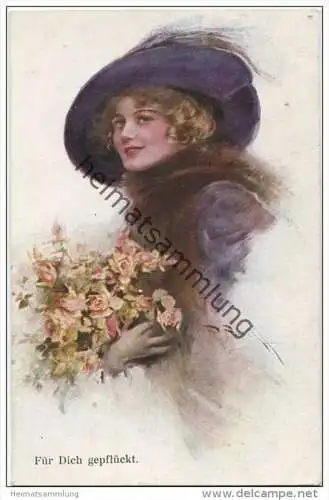Frau mit Hut - Für Dich gepflückt - N° 15324