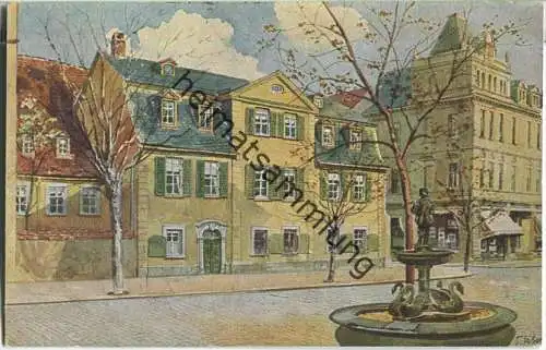 Weimar - Schillerhaus - Künstlerkarte