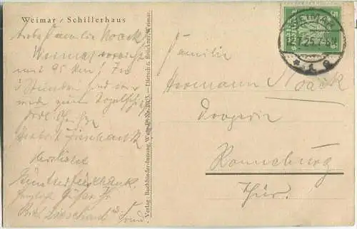 Weimar - Schillerhaus - Künstlerkarte