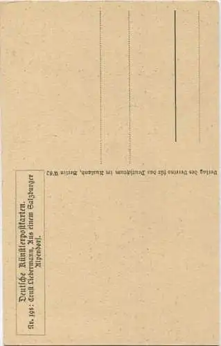 Golling - Künstlerkarte signiert Ernst Liebermann 1907 - Verlag Verein für das Deutschtum im Ausland Berlin