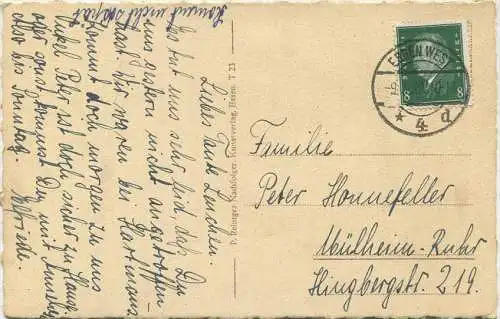 Ruhrtal - Blick von der Schwarzen Lene - Verlag P. Reintges Essen gel. 1929