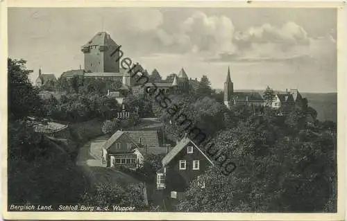 Bergisch Land - Schloss Burg an der Wupper - Keine AK-Einteilung - Werbekarte Firma Padberg Farbband Wuppertal-Sonnborn