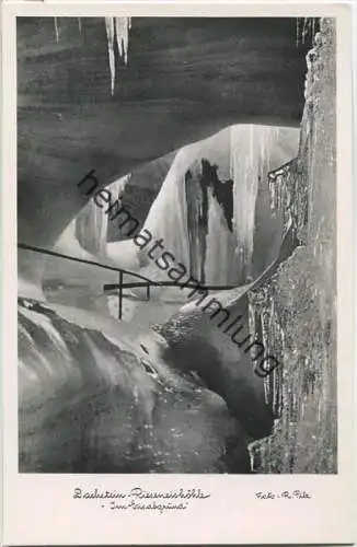 Dachstein - Rieseneishöhle - Im Eisabgrund - Foto-AK