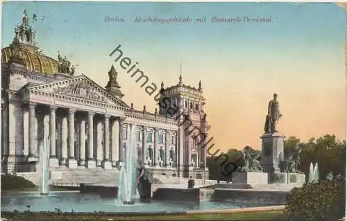 Berlin-Mitte - Reichstagsgebäude - Bismarck-Denkmal - gel.