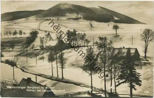 Langwaltersdorf - Waldenburger Bergland im Winter - Foto-AK - Verlag Fritz Gruhn Waldenburg gel. 1930