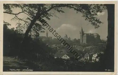 Teplitz-Schönau - Gesamtansicht - Foto-AK gel. 1924