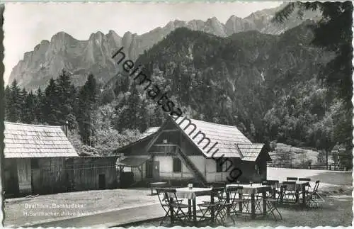 8350 Johnsdorf - Gasthaus Bachbrücke - Inhaber H. Sulzbacher - Foto-AK 50er Jahre