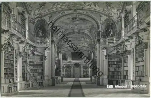 Stift Admont - Bibliothek - Foto-AK 50er Jahre