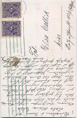 Missgeschick - Mädchen - Katze - signiert E. Louyot