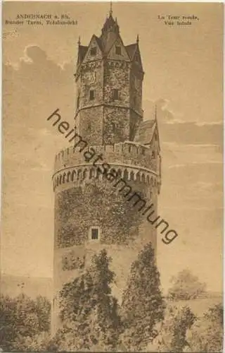 Andernach - Runder Turm - Totalansicht - Verlag Franz Scherhag Coblenz gel. 1925