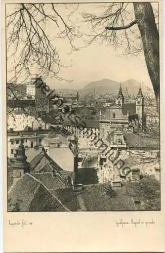 Ljubljana - Laibach - Pogled iz grada - Foto-AK 30er Jahre gel. ca. 1930