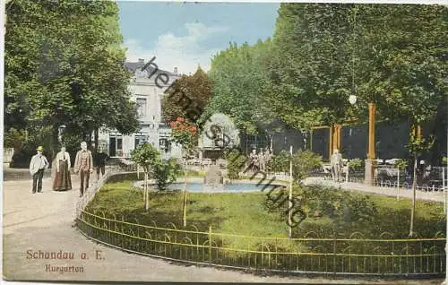 Bad Schandau - Kurgarten - Verlag Hermann Poy Dresden gel. 1913