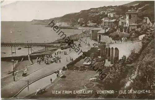 Isle of Wight - Ventnor - View from Eastcliff - Foto-AK - Gebrauchsspuren gel. 1912