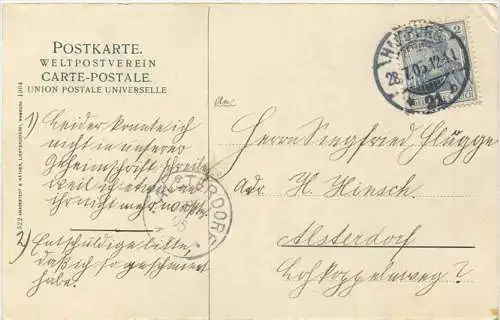 Hamburg-Alsterdorf - Klosterallee - Verlag Knackstedt & Näther Hamburg gel. 1905