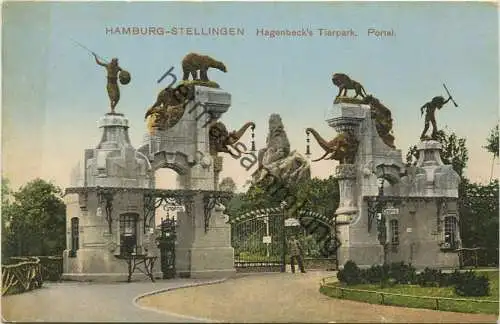 Hamburg - Stellingen - Tierpark Eingang - Verlag EFFKA gel. 1911