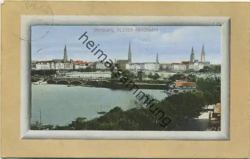 Hamburg - Alster-Panorama - Verlag W. B. L. H. gel. 1911