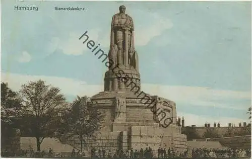 Hamburg - St. Pauli - Bismarckdenkmal - Verlag A. Büttner Hamburg gel. 1911