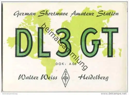 QSL - Funkkarte - DL3GT - Heidelberg - 1960