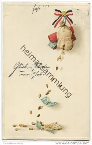 Neujahr - Geldscheine - Taler - Prägedruck