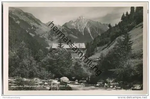 Mayrhofen - Zillergrund - Brandbergkolm - Foto-AK 30er Jahre