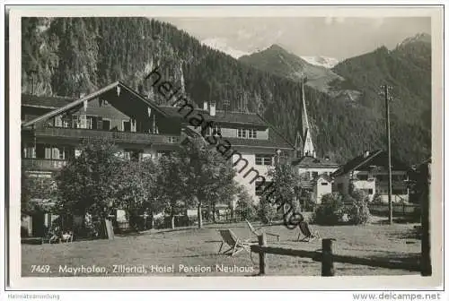 Mayrhofen - Zillertal - Hotel Pension Neuhaus - Foto-AK 30er Jahre