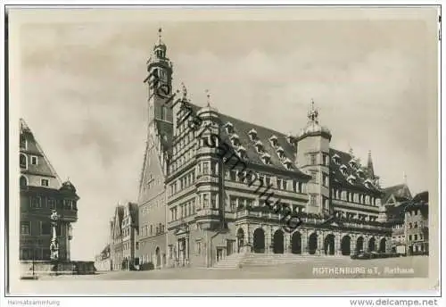Rothenburg - Rathaus - Foto-AK 30er Jahre