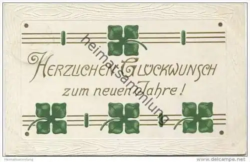 Neujahr - Prägedruck - Jugendstil