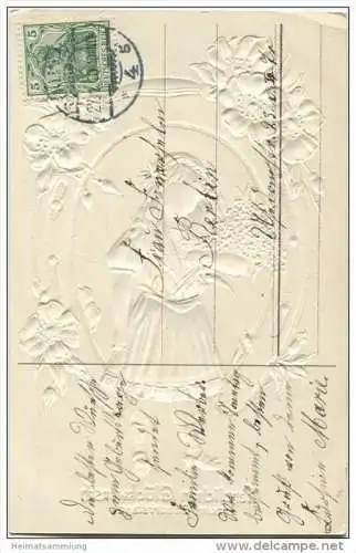 Geburtstag - Hufeisen - Heckenrosen - Prägedruck