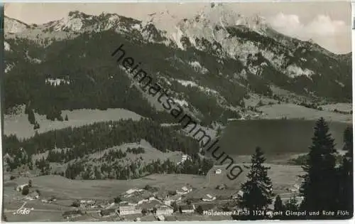 Haldensee mit Gimpel und Rote Flüh - Foto-AK