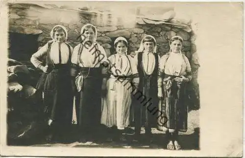 Mazedonien - fünf Mädchen - Foto-AK ca. 1915