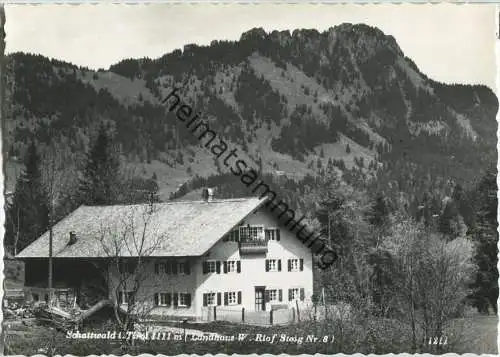 6677 Schattwald - Landhaus W. Rief Steig Nr. 8 - Foto-AK