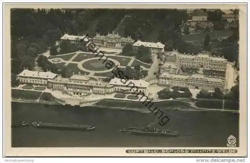 Schloss Pillnitz an der Elbe - Luftbild 30er Jahre - Hahn-Foto 5219