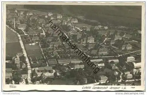 Landesanstalt Arnsdorf in Sachsen - Luftbild ca. 1930 - Foto-AK