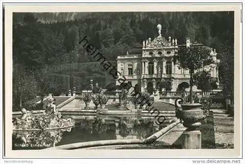 82488 Schloss Linderhof - Foto-AK 30er Jahre