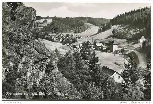 Oberwarmensteinach - Blick vom Höllfelsen - Foto-AK 50er Jahre