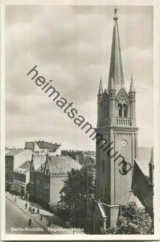 Berlin - Neukölln - Madalenenkirche - Foto-Ansichtskarte - Verlag J. Conrad Junga Berlin-Steglitz