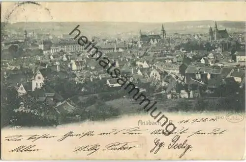 Ansbach - Gesamtansicht - Verlag Wilhelm Hoffmann Dresden