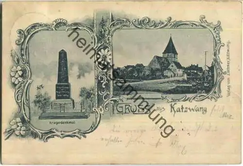 Nürnberg - Katzwang - Kriegerdenkmal - Verlag J. Wimer Katzwang