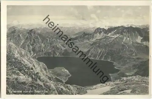 Lünersee von der Totenalpe - Foto-Ansichtskarte - Verlag G. Heinzle 's Erben Bludenz