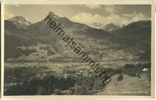 Schruns - Mittagspitze - drei Türme - Foto-Ansichtskarte - Silvrettaverlag O. Steiner Schruns 1929