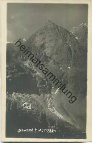 Grawand-Hütte - Wirt Franz Dengg - Zillertal - Foto-Ansichtskarte
