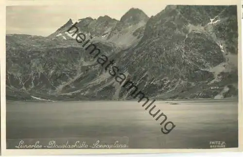Lünersee - Douglashütte - Scesaplana - Foto-Ansichtskarte - Verlag Fritz jr. Bregenz