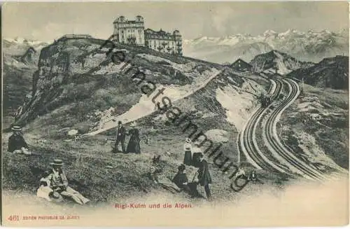 Rigi-Kulm - und die Alpen - Eisenbahn - Edition Photoglob Co. Zürich