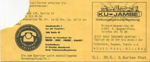 Deutschland - Berlin - Quartier Latin und Klaus Achterberg - Double Image - Eintrittskarte