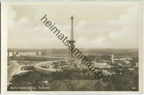 Berlin - Funkturm - Foto-Ansichtskarte - Verlag Carl Fiebig Berlin