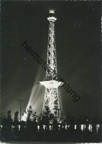 Berlin - Funkturm - Foto-Ansichtskarte Nacht - Verlag Hans Andres Berlin