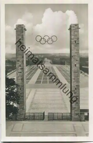 Berlin - Reichssportfeld - Osttor - Foto-Ansichtskarte - Amtliche Olympia-Postkarte