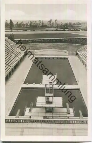 Berlin - Reichssportfeld - Schwimmstadion - Foto-Ansichtskarte - Amtliche Olympia-Postkarte