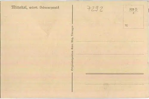 Mitteltal - Kurhotel Tannenberg - Verlag Gebr. Metz Tübingen